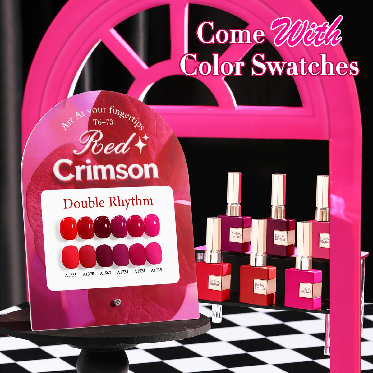 Double Rhythm Gel Polish bottles showing vibrant colours