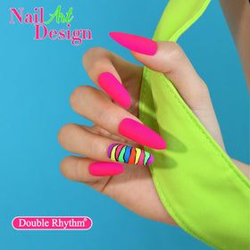 Double Rhythm Gel Polish close-up of neon green shade