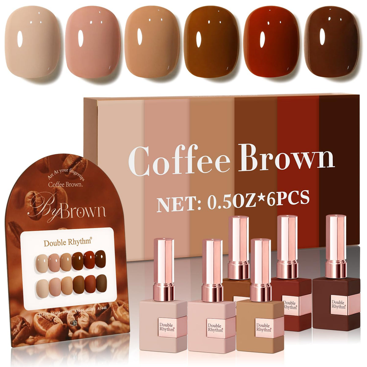 Double Rhythm Gel Polish Set 6 pcs 15 ML assorted colours