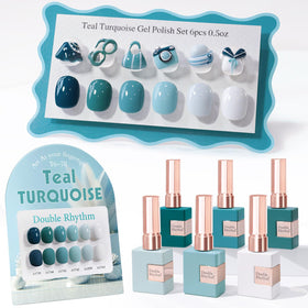 Double Rhythm Gel Polish Set 6 Pcs 15 ML assorted colours front view