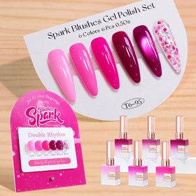 Double Rhythm Gel Polish Set 6 Pcs 15 ML bottles front view