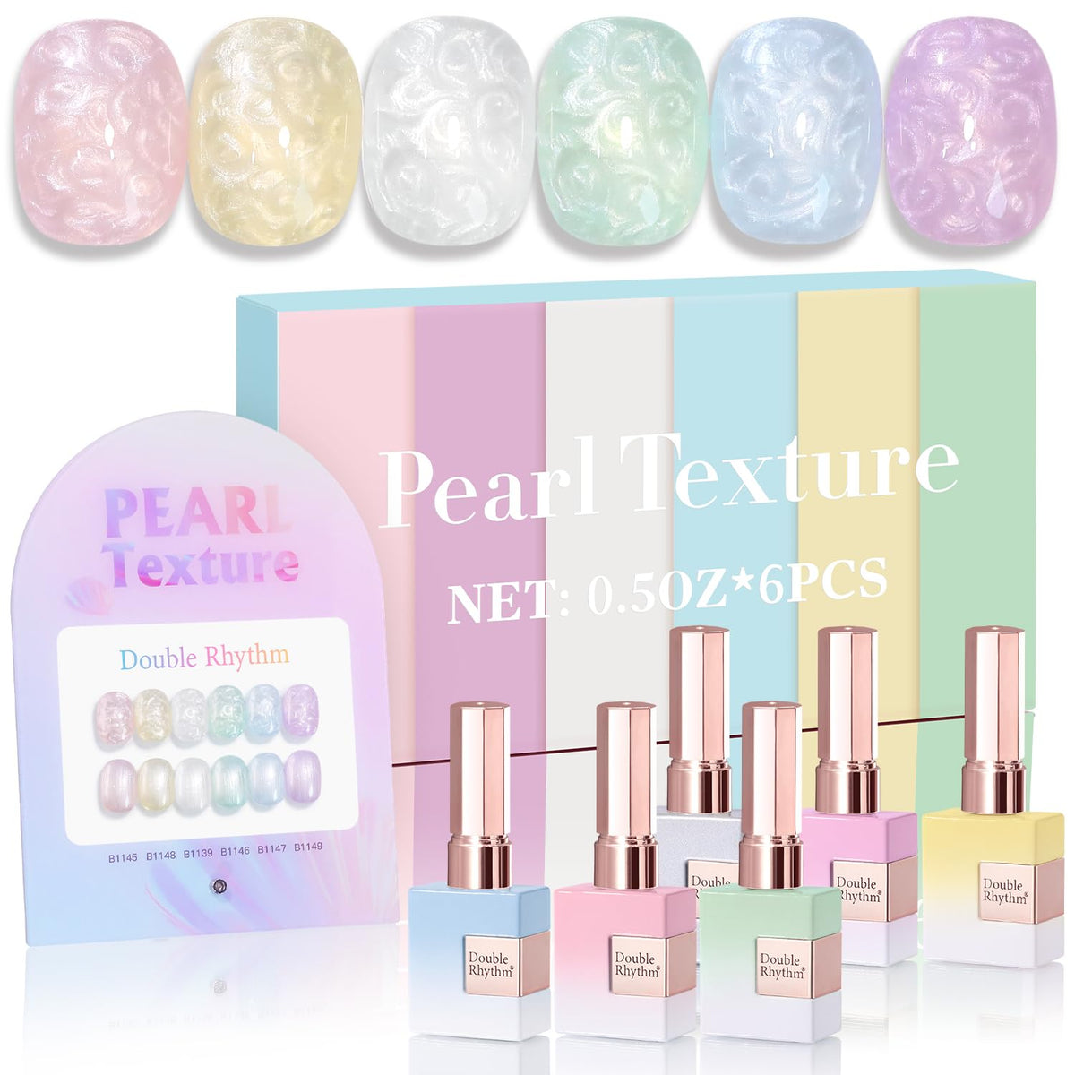 Double Rhythm Gel Polish Set 6 Pcs 15 ML in assorted colours