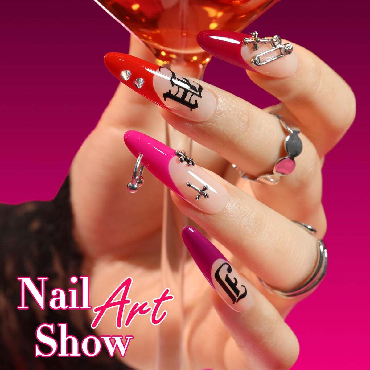 Double Rhythm Gel Polish Set alongside nail art tools