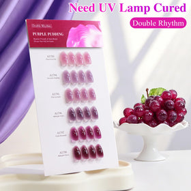 Double Rhythm Gel Polish Set displayed on a nail art table