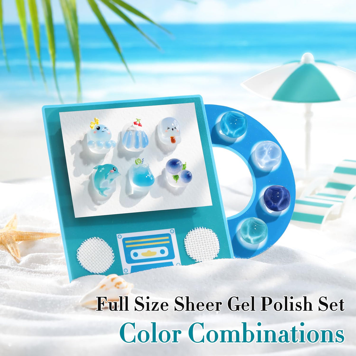 Double Rhythm Gel Polish Set displayed on a nail art table