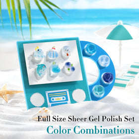 Double Rhythm Gel Polish Set displayed on a nail art table