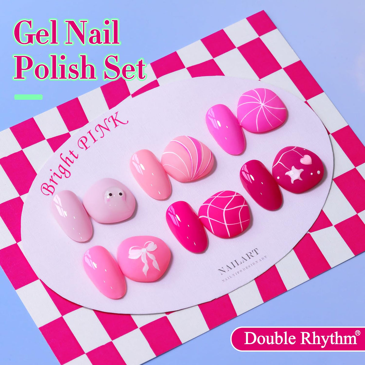 Double Rhythm gel polish set displayed with all six colors