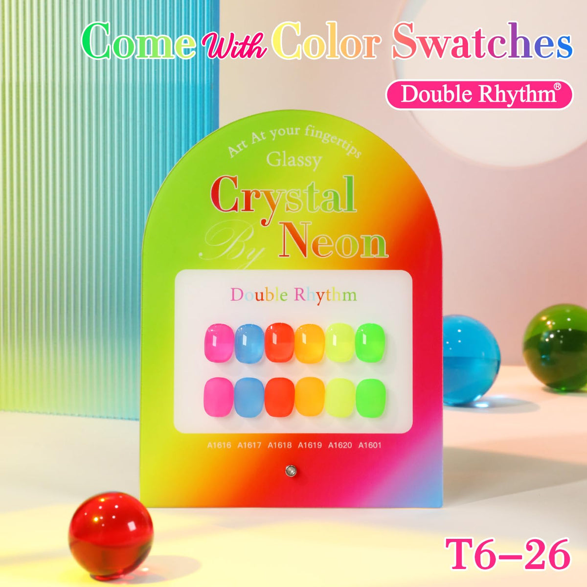 Double Rhythm Gel Polish Set displayed with nail art tools