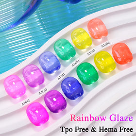 Double Rhythm gel polish set displayed with nail art tools