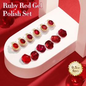 Double Rhythm Gel Polish Set in use on nails