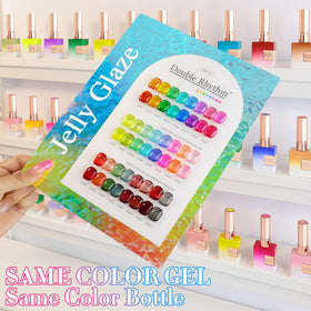 Double Rhythm gel polish set showcasing vibrant colours