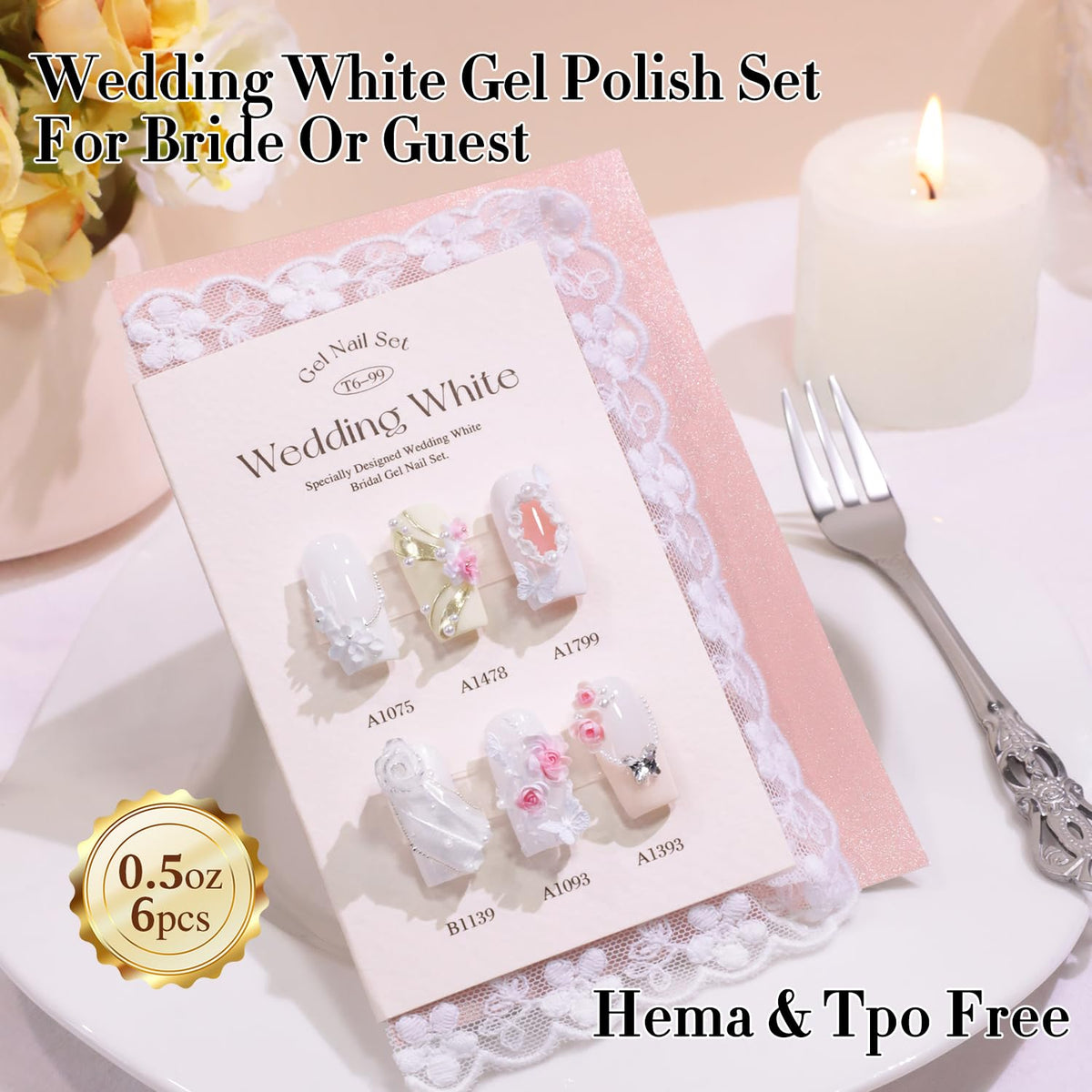 Double Rhythm gel polish set showing all six colours
