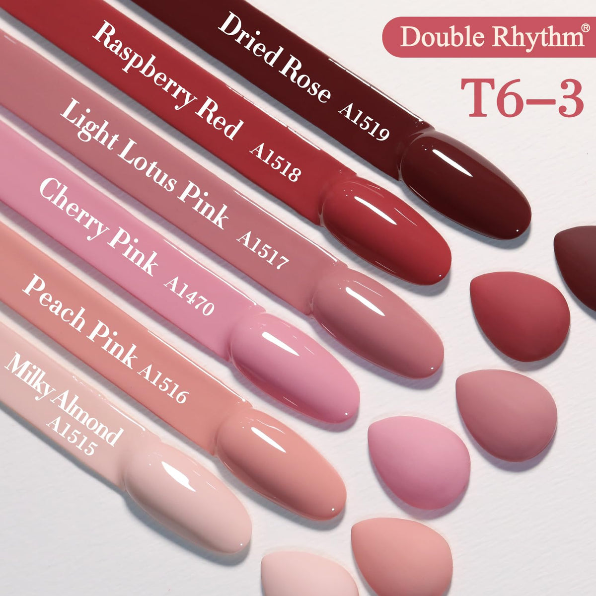 Double Rhythm Gel Polish Set showing nude pink colour