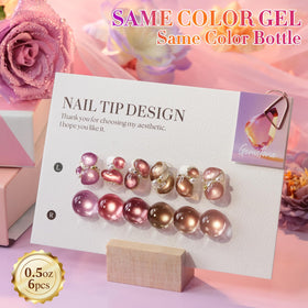 Double Rhythm gel polish set with colour swatches displayed