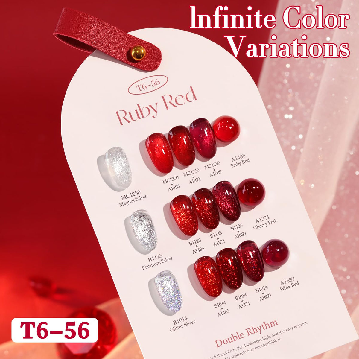 Double Rhythm Gel Polish Set with UV lamp for curing