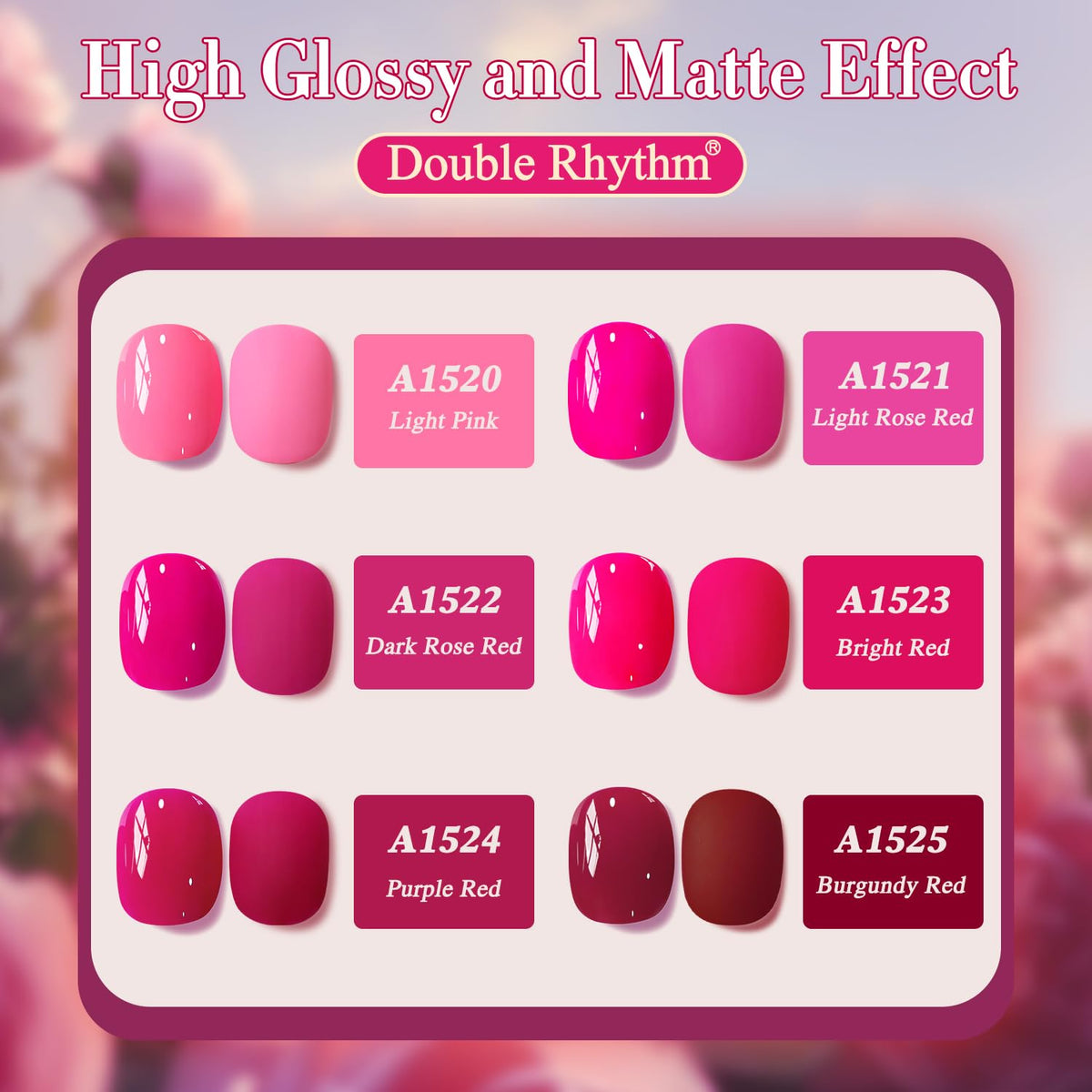 Double Rhythm Gel Polish Set with UV lamp in use