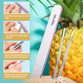 Double-sided nail file included in Teenitor toenail kit