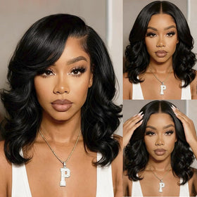 Douyin 16 Inch Bob Wig human hair back view