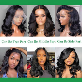 Douyin 16 Inch Bob Wig human hair close-up of lace