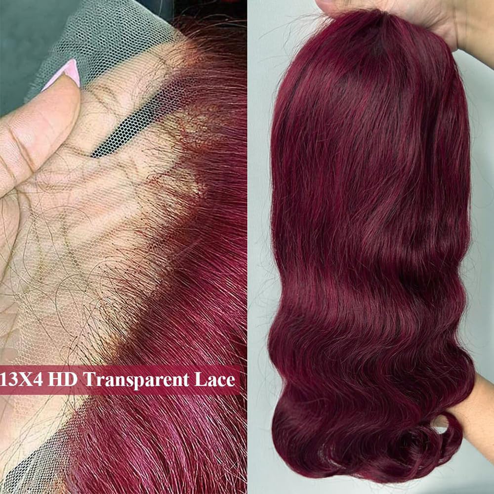 Douyin 99J Burgundy Lace Front Bob Wig styling options