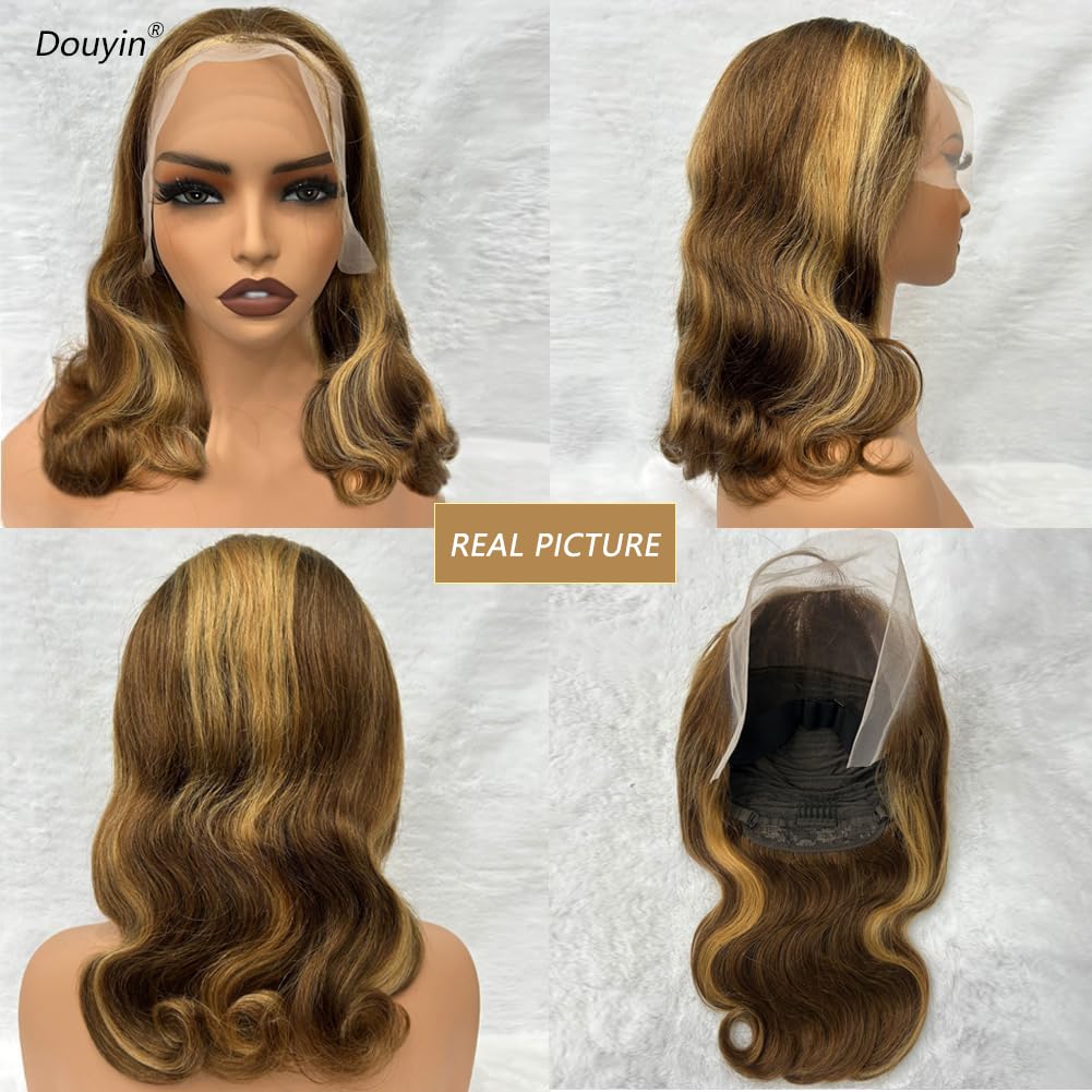 Douyin bob wig displayed with styling accessories