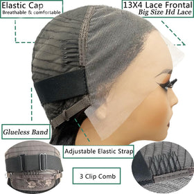 Douyin Bob Wig displayed with styling tools