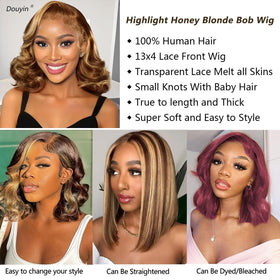 Douyin bob wig in natural light showcasing texture