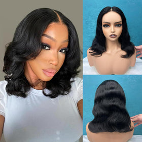 Douyin bob wig showing 2x6 HD lace closure