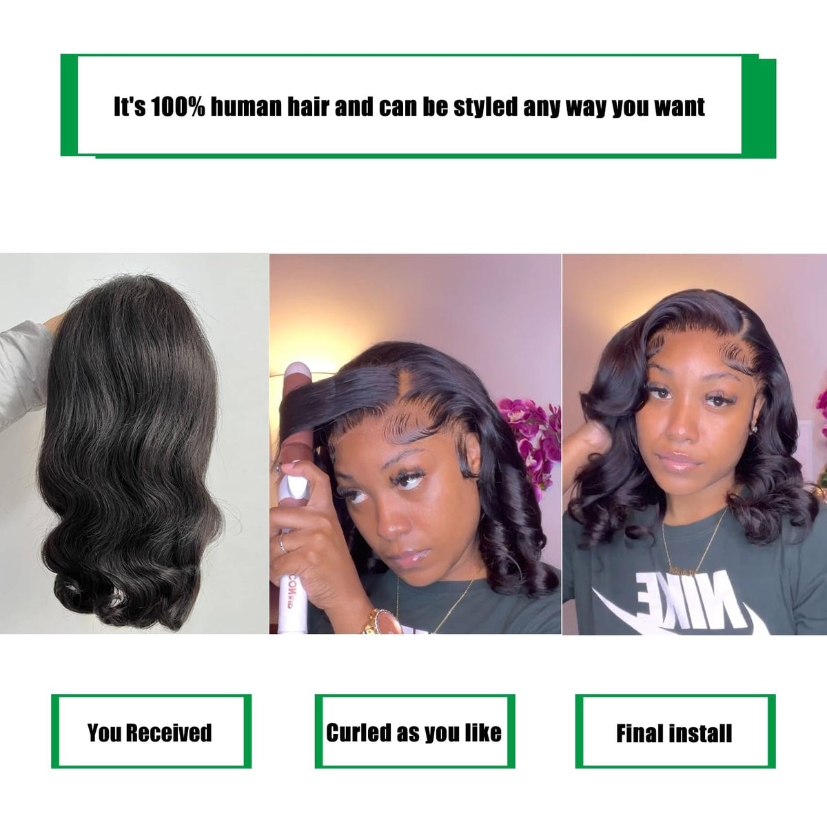 Douyin Bob Wig with adjustable straps and combs
