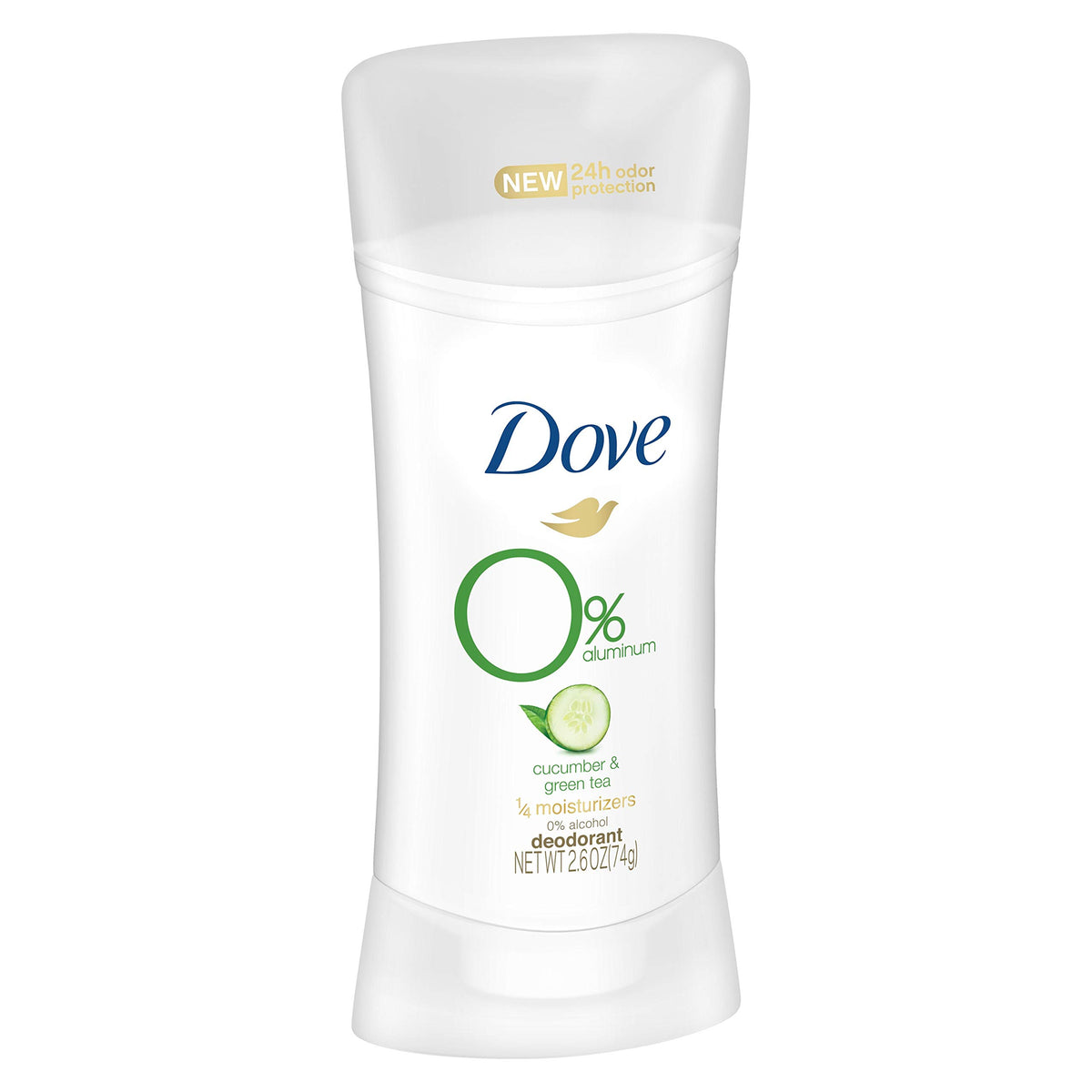 Dove 0% Aluminum Deodorant Cucumber & Green Tea back view