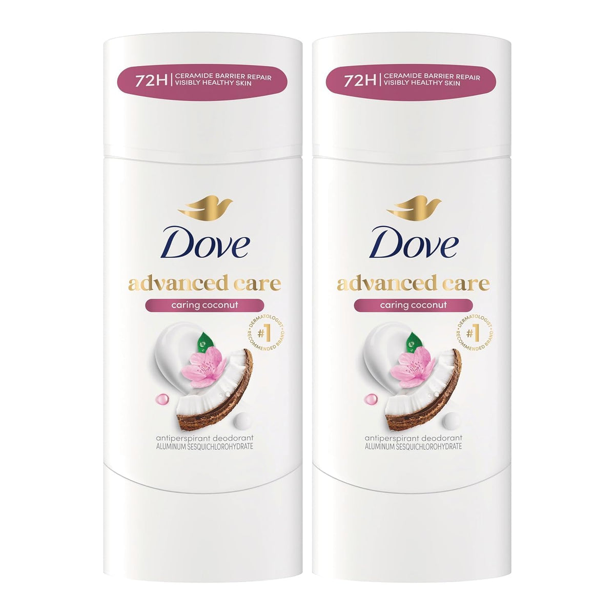Dove Advanced Care Antiperspirant Caring Coconut front view