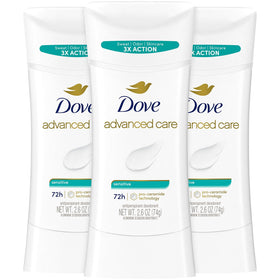 Dove Advanced Care Antiperspirant Deodorant 3-Pack, unscented front view