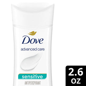 Dove Advanced Care Antiperspirant Deodorant packaging close-up