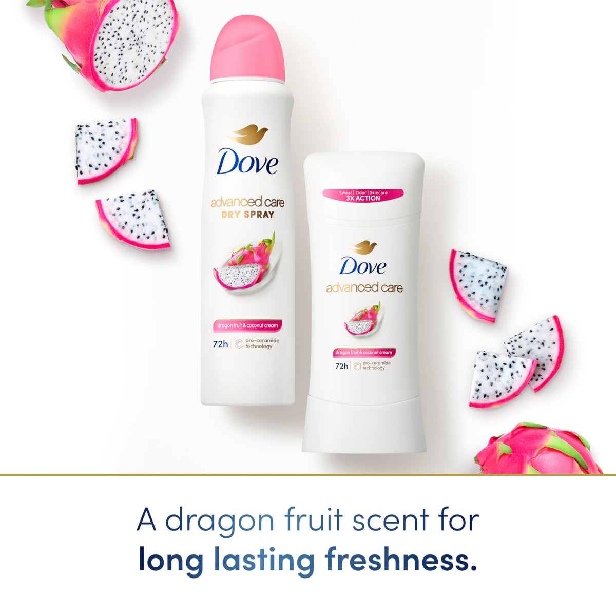 Dove Advanced Care Antiperspirant Deodorant Spray with dragon fruit scent
