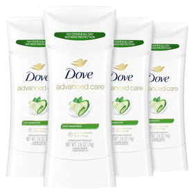Dove Advanced Care Antiperspirant Deodorant Stick 4 ct packaging front view