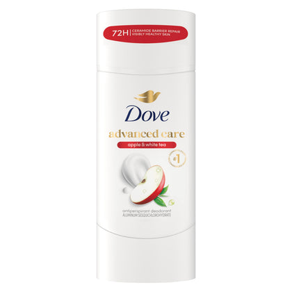 Dove Advanced Care Antiperspirant Deodorant Stick Apple & White Tea front view