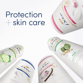 Dove Advanced Care Antiperspirant Deodorant Stick Apple & White Tea on bathroom counter