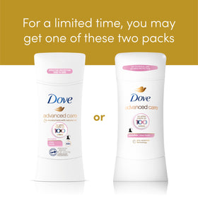 Dove Advanced Care Antiperspirant Deodorant Stick application