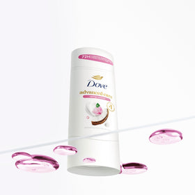 Dove Advanced Care Antiperspirant Deodorant Stick Caring Coconut close-up of the stick