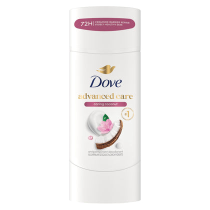Dove Advanced Care Antiperspirant Deodorant Stick Caring Coconut front view