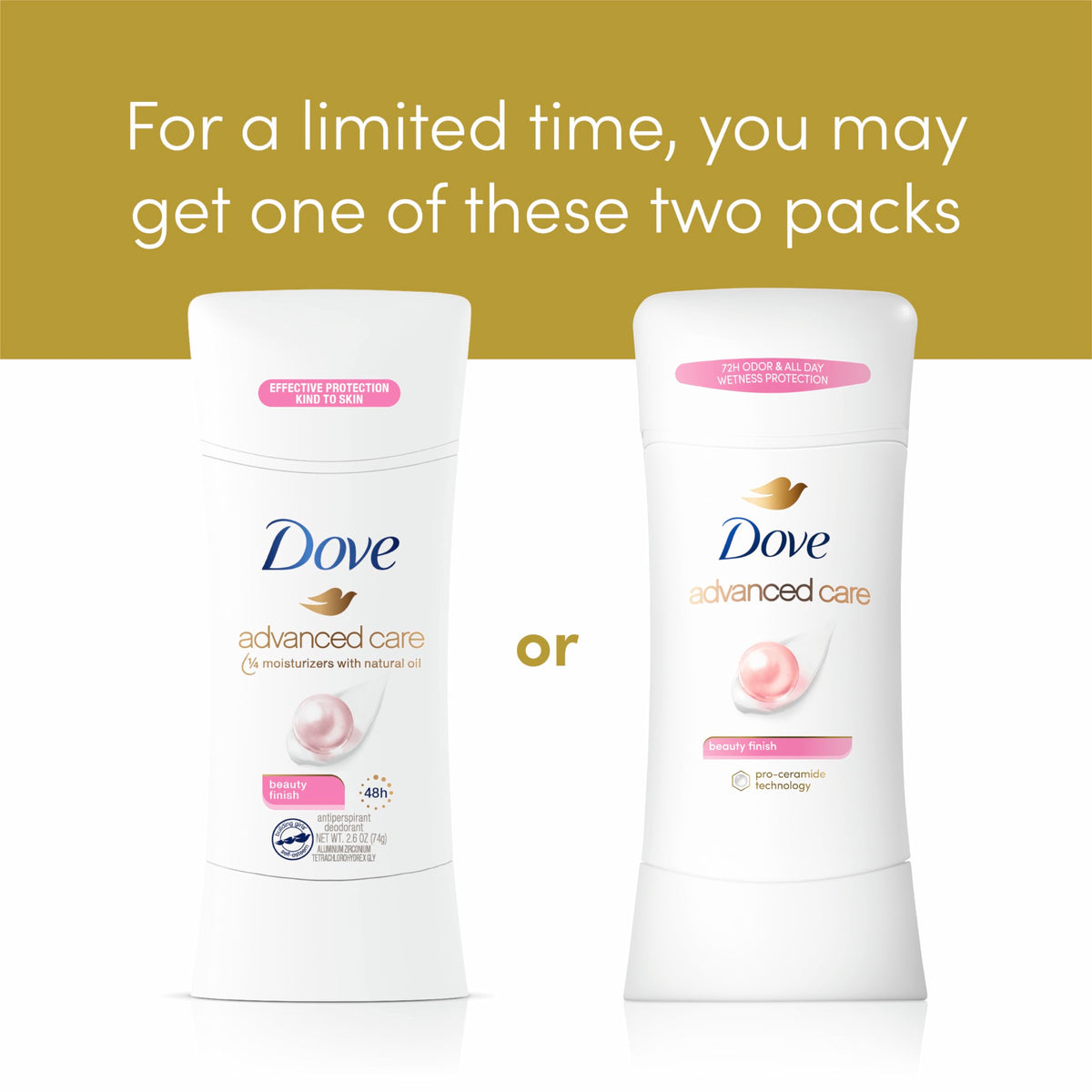 Dove Advanced Care Antiperspirant Deodorant Stick floral fragrance ingredients