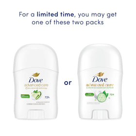 Dove Advanced Care Antiperspirant Deodorant Stick side view