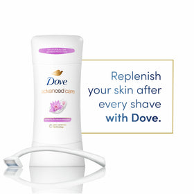 Dove Advanced Care Antiperspirant Deodorant Stick Waterlily & Sakura Blossom close-up