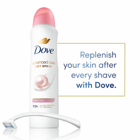 Dove Advanced Care Antiperspirant Spray 3.8 oz bottle side view