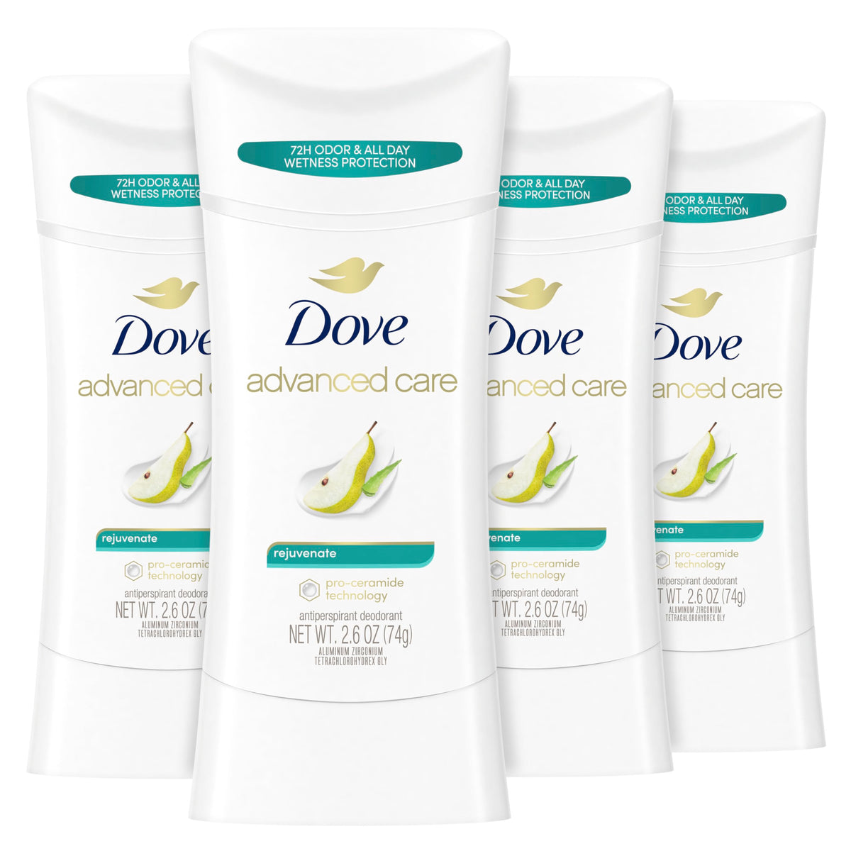 Dove Advanced Care Antiperspirant Stick Rejuvenate Pear front view