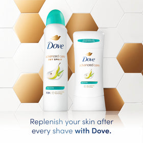 Dove Advanced Care Antiperspirant Stick Rejuvenate Pear with fresh pears