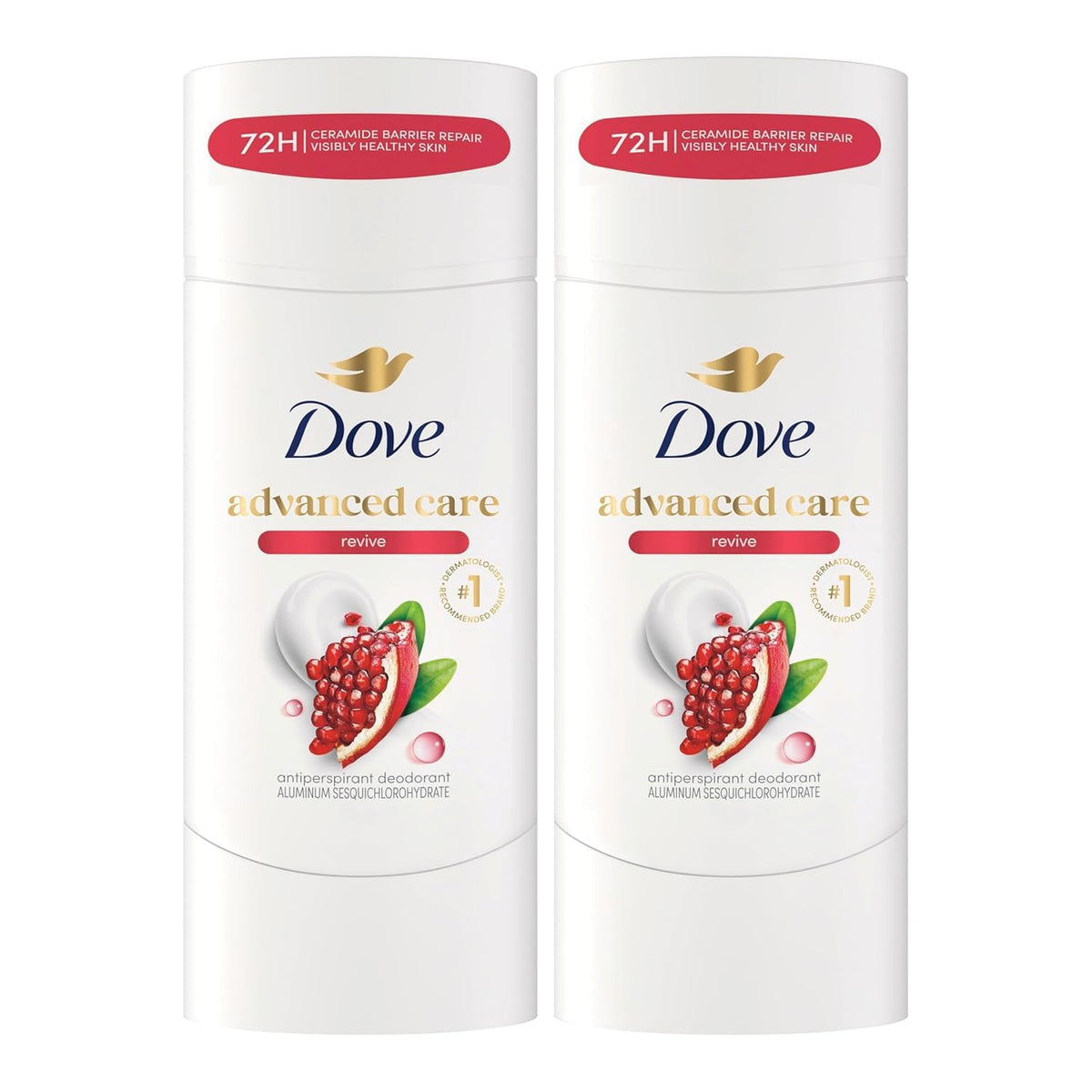 Dove Advanced Care Antiperspirant Stick Revive Pomegranate front view
