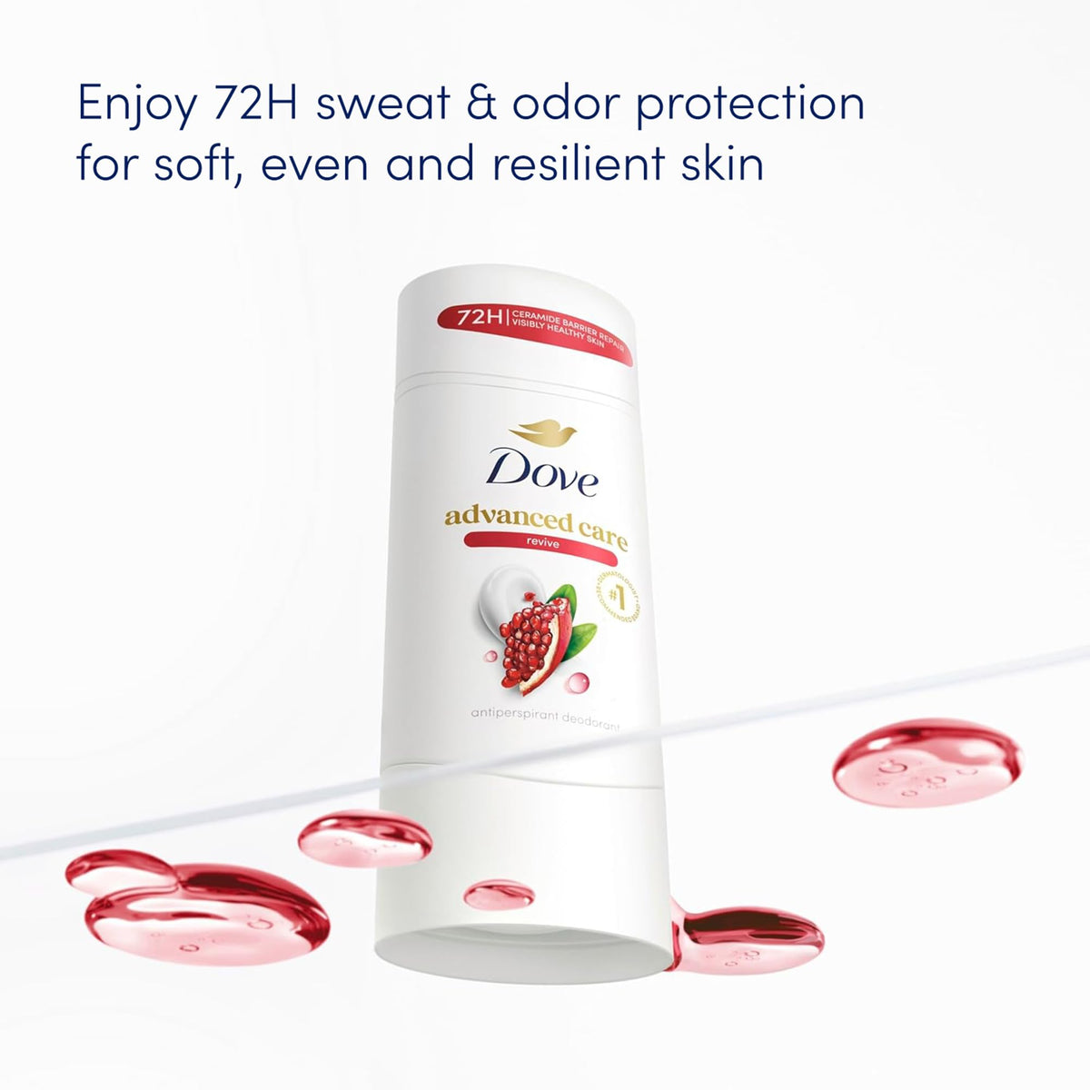 Dove Advanced Care Antiperspirant Stick Revive Pomegranate packaging