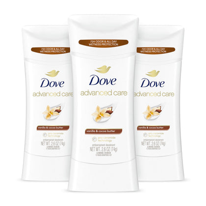 Dove Advanced Care Antiperspirant Stick Vanilla & Cocoa Butter front view