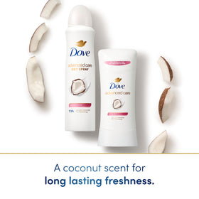 Dove Advanced Care Caring Coconut Antiperspirant Deodorant Spray back view
